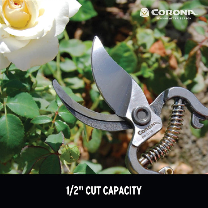 Corona Tools BP3130 ClassicCUT Forged Bypass Pruning Shears for Gardening, Cuts Branches and Stems up to 1/2-inch in Diameter, 1/2-inch Cut Bypass Pruner