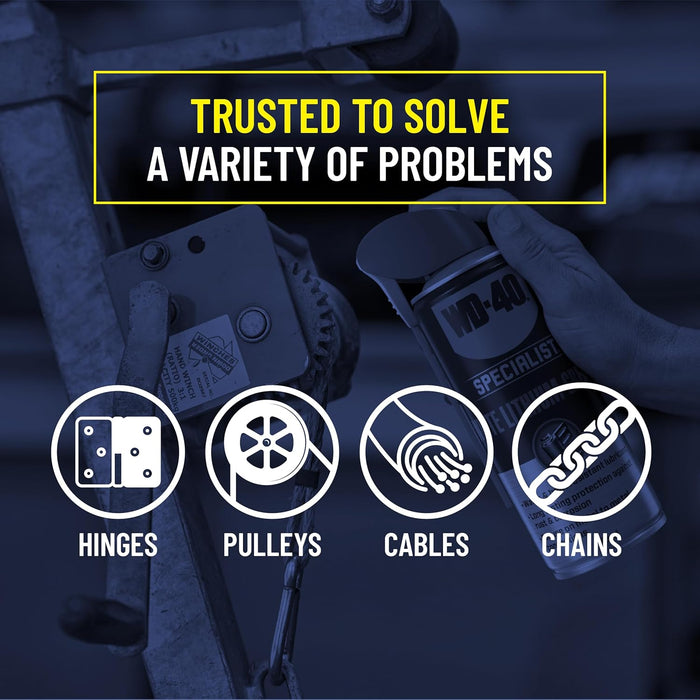 WD-40 300615-6PK Specialist White Lithium Grease Spray, Sprays 2 Ways, 10 oz (Pack of 6)