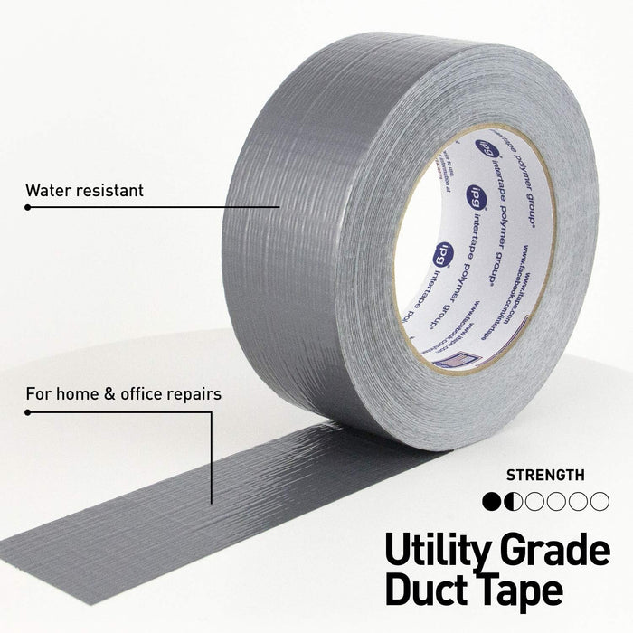 IPG 6560 Utility Grade Duct Tape 1.88" x 55 yd, Silver (Single Roll)