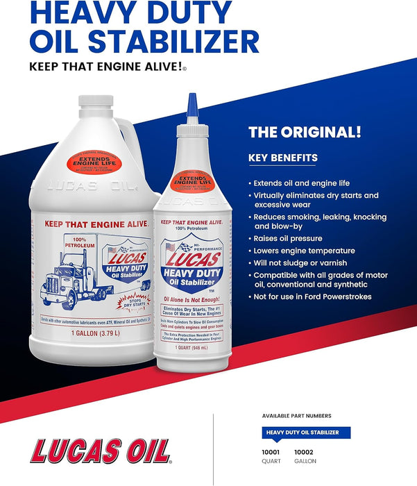 Lucas Oil 10002 Heavy Duty Oil Stabilizer - 1 Gallon/128 Ounces (Pack of 4)