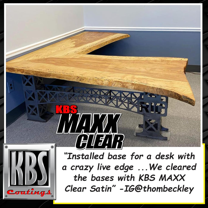 KBS Coatings 804214 MAXX Clear Quart, Satin Sheen, UV Stable 2K Durable Clear Coat Paint