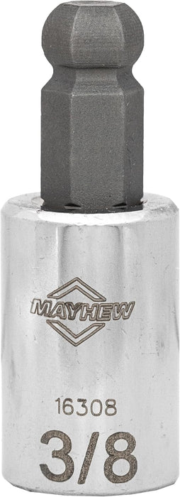 Mayhew Tools 16022 SAE Ball Hex Socket Bit Set, Chrome Plated, 8-Piece Polished Chrome 8-Piece SAE Ball Hex