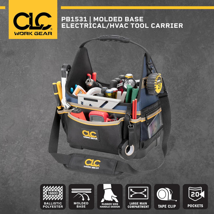 CLC Work Gear PB1531 13" Molded Base Electrical/HVAC Tool Carrier