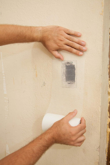 Red Devil 1226 Onetime Fiber Mesh Crack Patch 6" x 75' Wall Repair Fabric, White (Pack of 1)