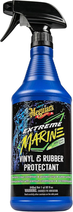 Meguiar's | M180132 | Meguiar's Extreme Marine Vinyl & Rubber Protectant M180132 - Premium RV and Marine Vinyl and Rubber Protectant, Long-Lasting UV Protection, 32 Oz Spray