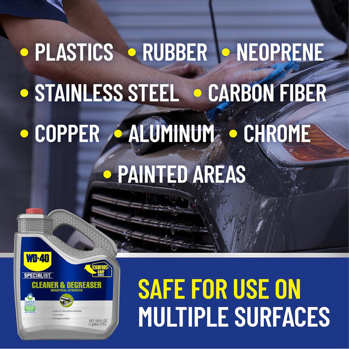 WD-40 300363-4PK Specialist Cleaner & Degreaser, Multi-Surface Cleaning Solution, One Gallon (Pack of 4)