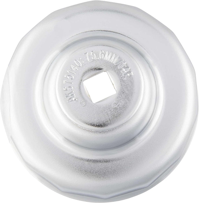 Steelman 95989 75.6mm x 14 Flute Oil Filter Cap Wrench, 3/8-inch Drive, Low-Profile Design for Confined Space