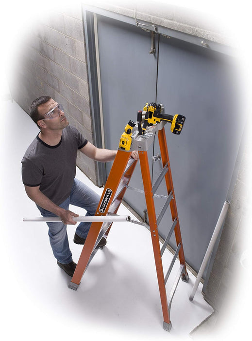 Louisville Ladder 12-Foot Fiberglass Step Ladder, 300-Pound Load Capacity, Type IA, FS1512