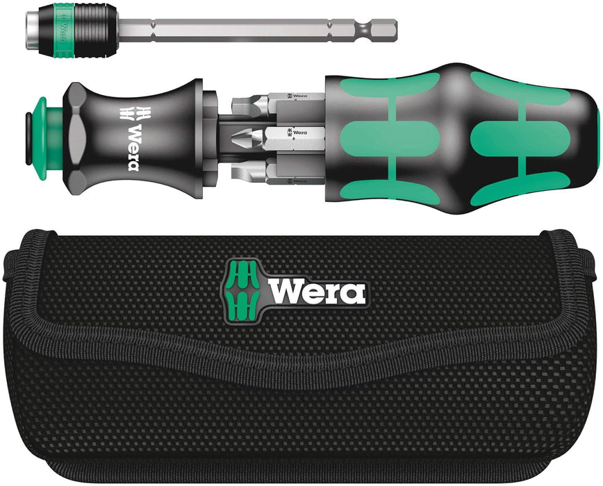 Wera (5051025001) Kraftform Kompakt 26, 7-In-1 Bitholding Screwdriver with Removable Bayonet Blade (SL/PH/SQ)