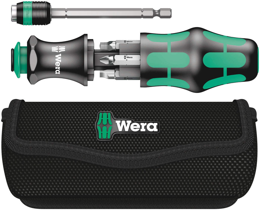 Wera (5051025001) Kraftform Kompakt 26, 7-In-1 Bitholding Screwdriver with Removable Bayonet Blade (SL/PH/SQ)