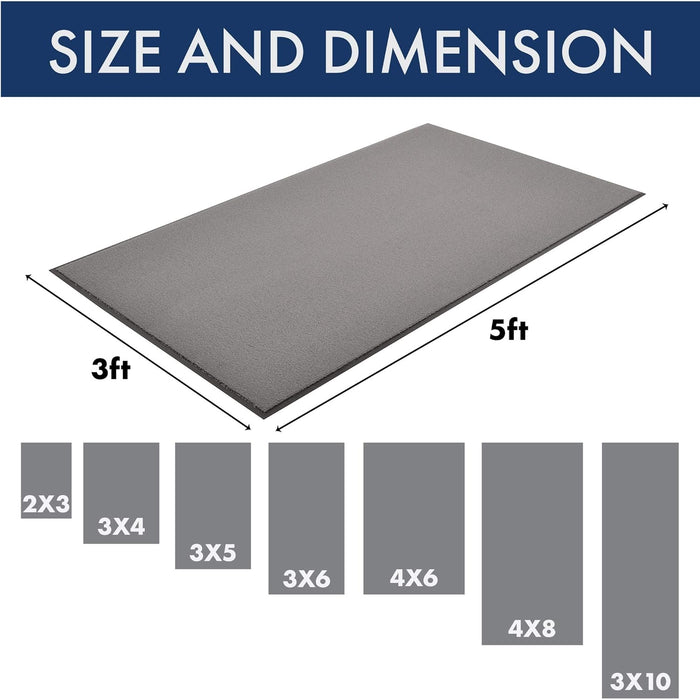 Notrax 141S0035GY Carpeted Entrance Mat, Gray, 3ft. x 5ft.