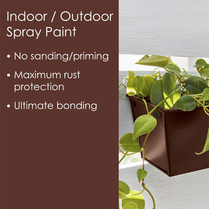 Krylon Fusion All-In-One Adhesive Spray Paint for Indoor/Outdoor Use, Satin Espresso, 12 Ounce (Pack of 1)