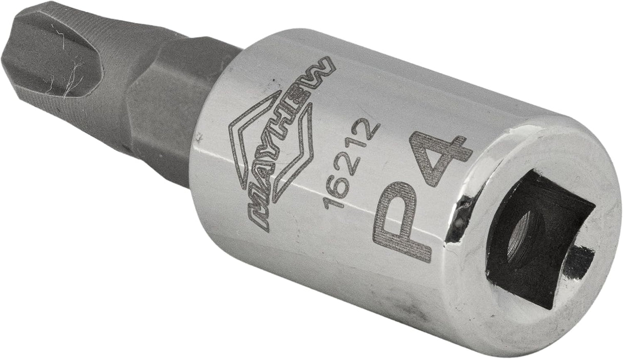 Mayhew Tools 16012 Phillips Socket Bit Set, Chrome Plated, 8-Piece