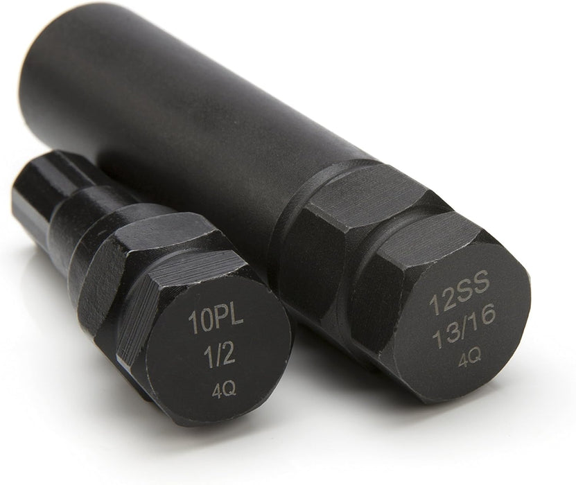 Steelman Pro 78537 16-Piece Locking Lug Nut Master Key Set for Auto Mechanics Variety of Spline Star and Hex Style Keys, Thin-Walled/Extra-Long Lug Keys, Double-Hex Heads