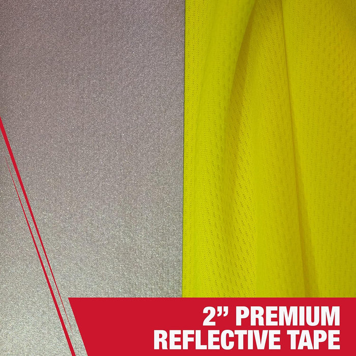 Radians ST11B-2PGSW Type R Class 2 Short Sleeve Black Bottom T-Shirt, Safety Green, Size 2X-Large