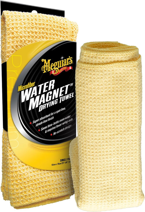 Meguiar's Water Magnet Microfiber Drying Towel, Premium Car Wash Microfiber Towel That�s Super Plush, Water Absorbent & Scratch-Free Big Microfiber Towels for Cars, 1 Pack