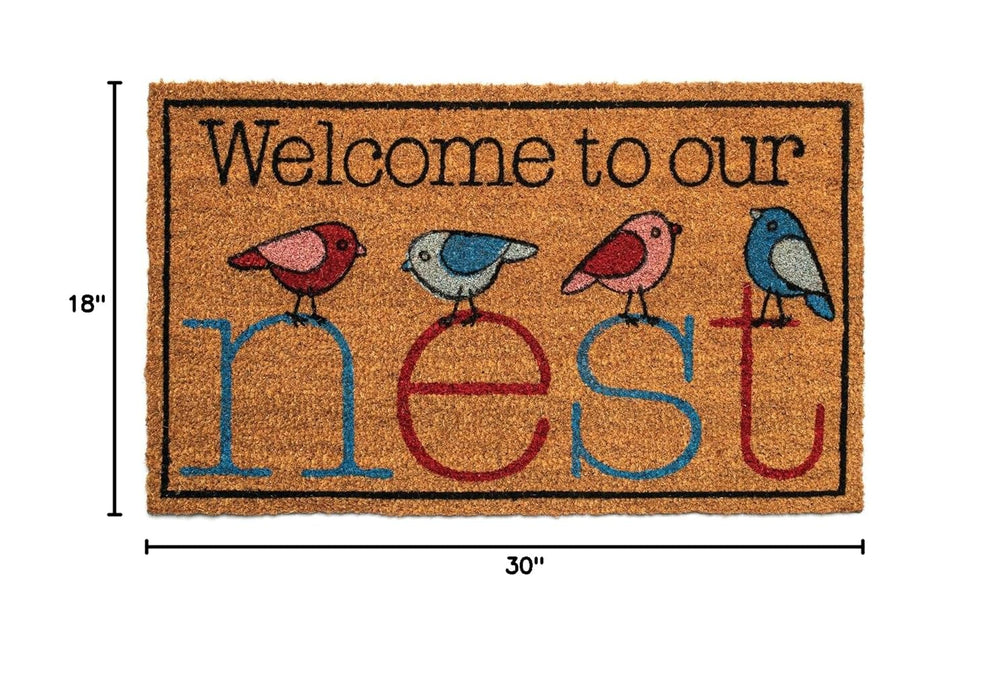 NoTrax, Welcome Nest, Vinyl-Backed Natural Coir Doormat, Entry Mat for Indoor or Outdoor Use, 18"x30", C12 (C12S1830NW)