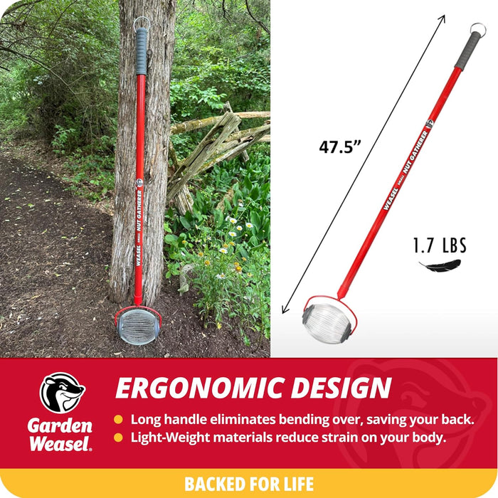 Garden Weasel Nut Gatherer - Nut Collector and Picker Upper Roller