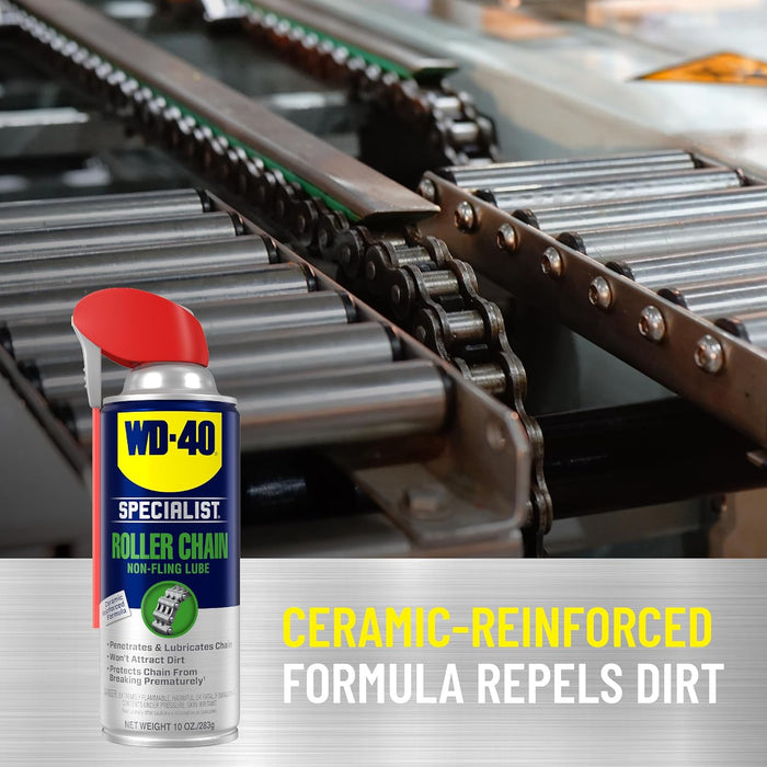 WD-40 300493-6PK Specialist Roller Chain Non-Fling Lubricant, 10 oz (Pack of 6)