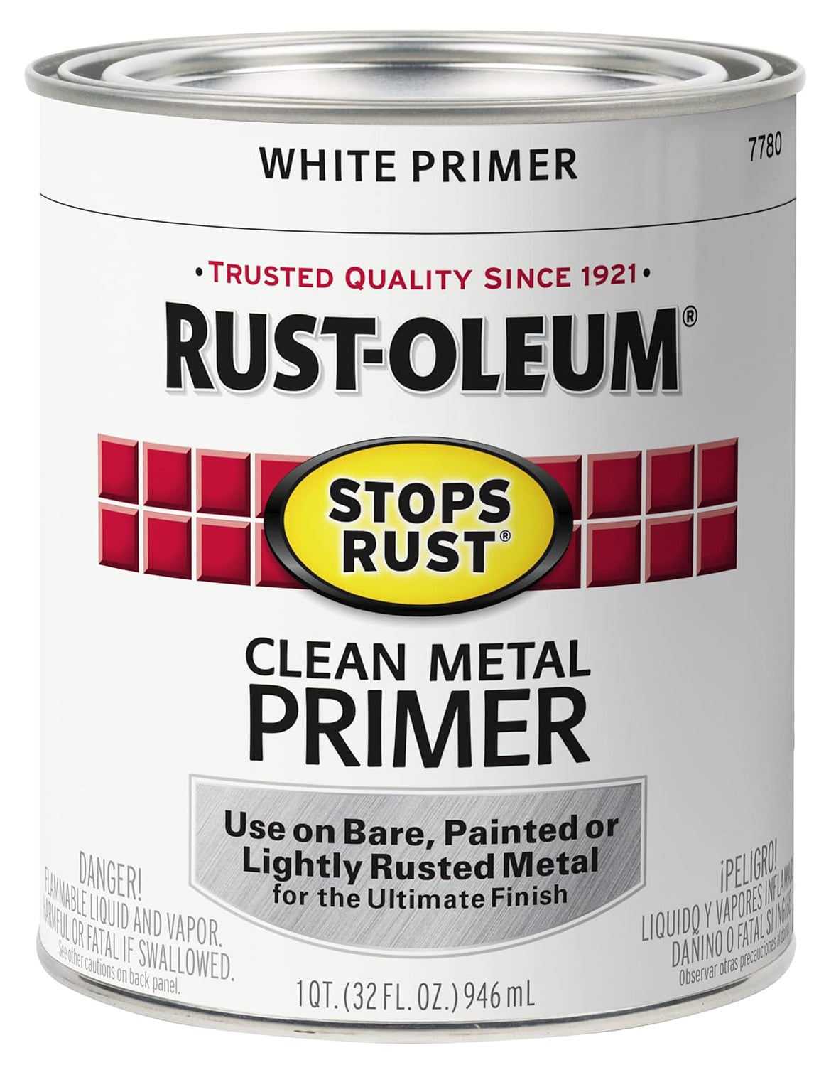 Rust-Oleum 7780502 Stops Rust Clean Metal Brush On Primer, Quart 32 Fl ...