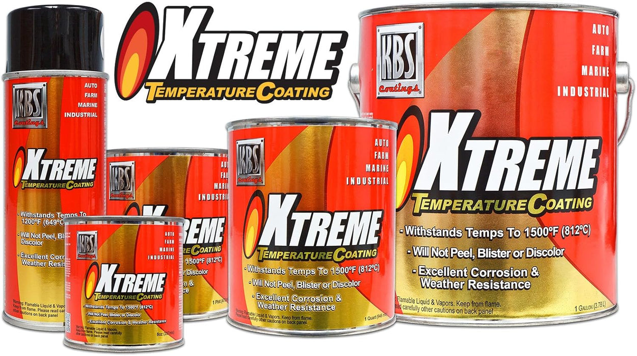 KBS Coatings 65223 Stainless Steel Xtreme Temperature Coating - 8 fl. oz.