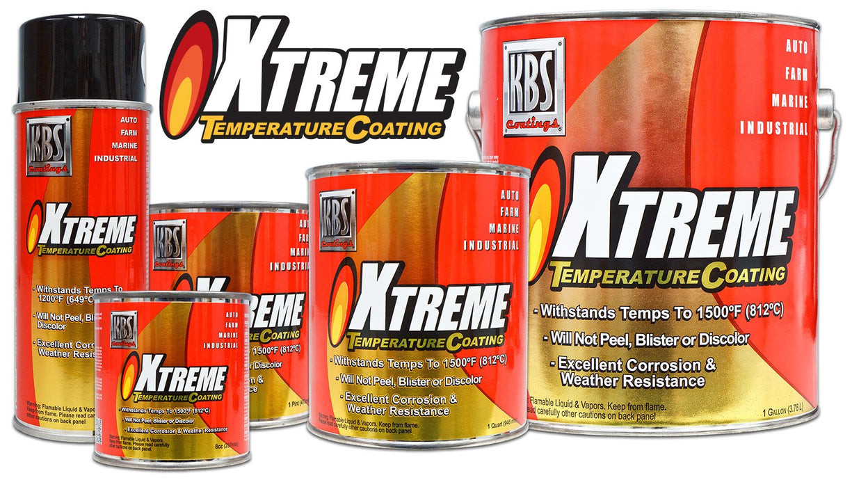 KBS Coatings 65206 Rocket Red Xtreme Temperature Coating - 8 fl. oz.