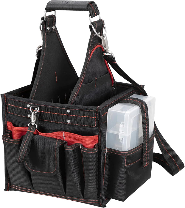 Hultafors Work Gear HT5582 Electrical/Maintenance Tool Carrier, 23 Pockets, Heavy Duty Ballistic Polyester Tool Bag