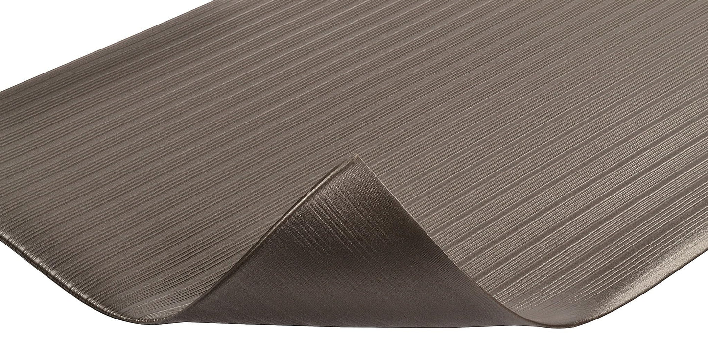 Notrax 410 Airug 2' x 60' x 3/8" Anti Fatigue Mat, Enhanced Slip Resistance with Beveled Edges and Ribbed Surface, Ideal for Industrial and Commercial Workplaces, Black, 410R0324BL Ribbed Surface 2' x 60' x 3/8" Black