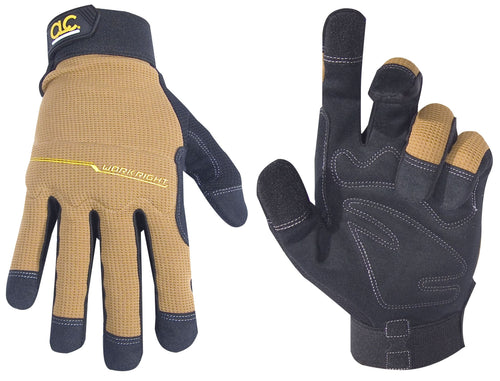 Custom Leathercraft 124X Workright Flex Grip Work Gloves, Shrink Resistant, Improved Dexterity, Tough, Stretchable, Excellent Grip Assorted, X-Large (Pack of 1)