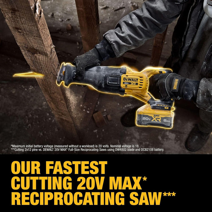 DEWALT DCS384WW1 20V MAX XR Brushless Cordless Reciprocating Saw Kit with XR POWERPACK