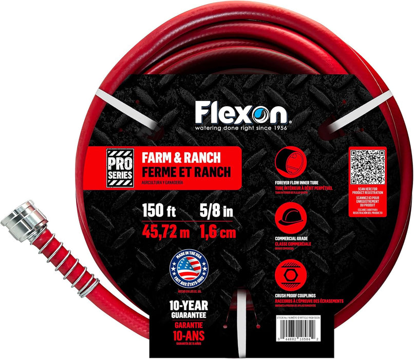 Flexon FA58150CN 5/8" x 150ft Farm & Ranch Garden Hose