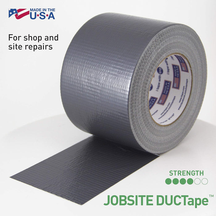 IPG (4398) JobSite DUCTape, Contractor Grade Duct Tape, 3.77" x 60 yd, Silver (Single Roll)