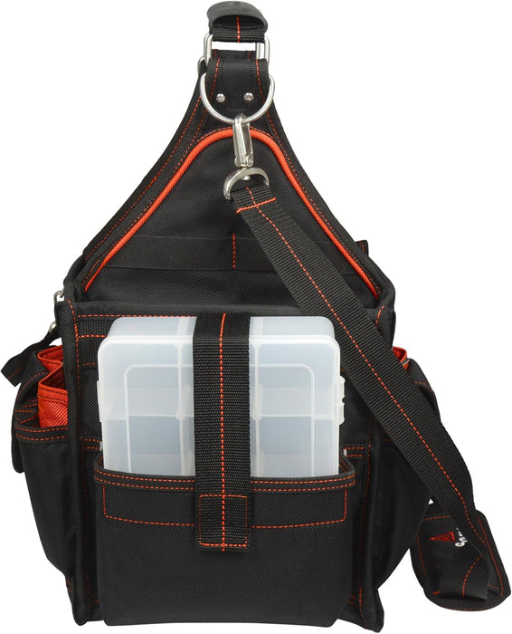 Hultafors Work Gear HT5582 Electrical/Maintenance Tool Carrier, 23 Pockets, Heavy Duty Ballistic Polyester Tool Bag