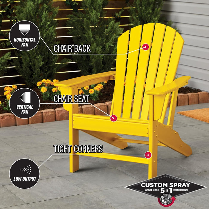 Rust-Oleum 376898 Stops Rust Custom Spray 5-in-1 Spray Paint, 12 oz, Sunburst Yellow (Pack of 1)