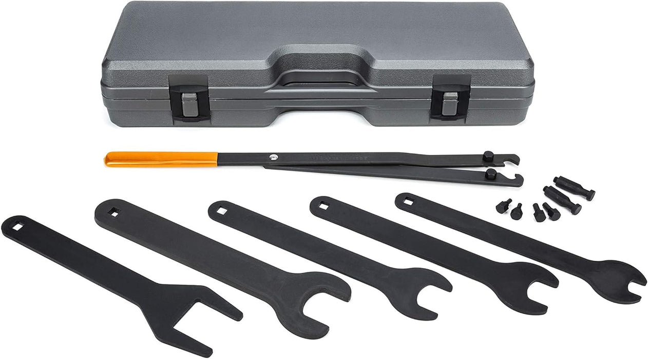 GEARWRENCH Fan Clutch Service Set, Fan Nut Wrenches, Pully Holder, Blow Mold Case- 41580D