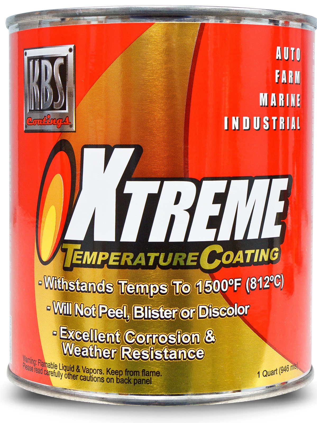 KBS Coatings 65410 Flame Blue XTC, Xtreme Temperature Coating, 1 Quart ...