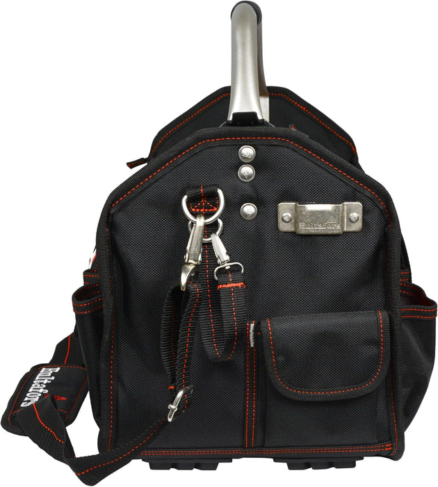 Hultafors HT5597 Work Gear Open-Top Tool Carrier, 35 Pockets, Heavy Duty Ballistic Polyester Tool Bag, Durable Base Pad Feet, Collapsible Bar Injected Mold Handle, Tape Strap, Measuring Tape Clip