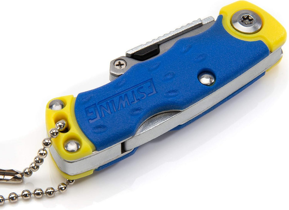 Estwing 42442 Folding Lock Back Utility Knife/Box Cutter Mini Tool with Disposable Razor Blade, Ergonomic Handle, Convenient Portable Design