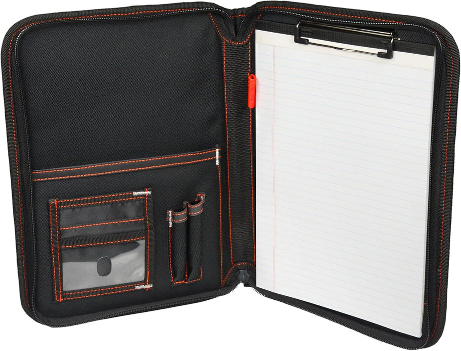 Hultafors Work Gear HT5140 Contractor's Business Portfolio, Full Zipper Closure, Writing Pad Included
