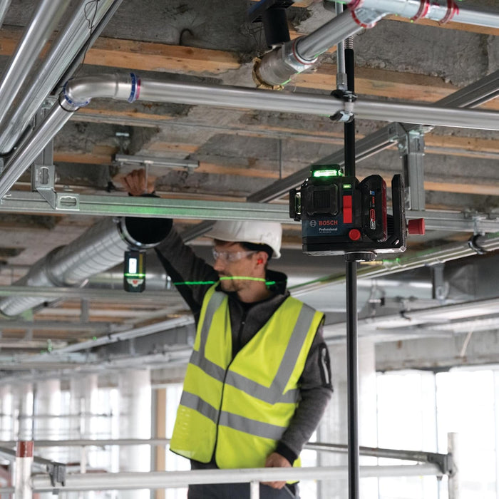 BOSCH GLL330-80CGN 18V 360º Connected Green-Beam Three-Plane Leveling and Alignment Laser - Versatile, High-Visibility Laser with VisiMax Technology and Bluetooth Connectivity (Bare Tool)