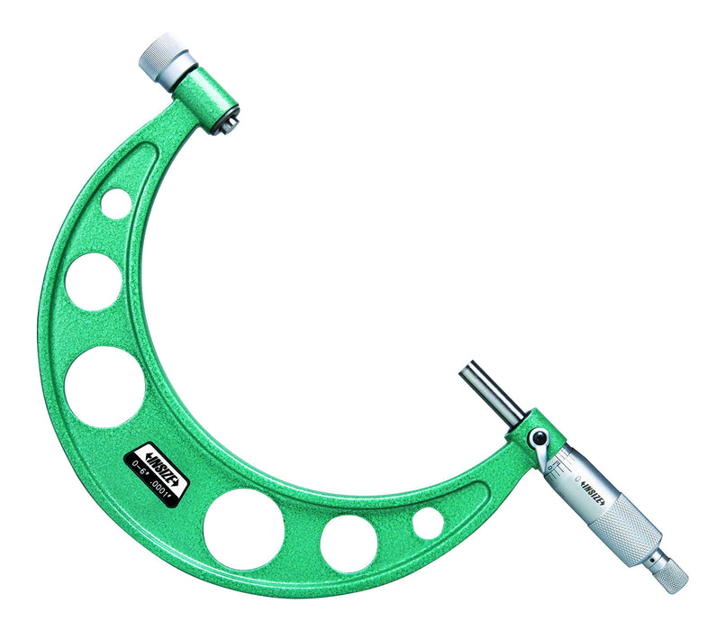 INSIZE 3206-8 Outside Micrometer with Interchangeable Anvils, 4" -8", Graduation 0.0001"