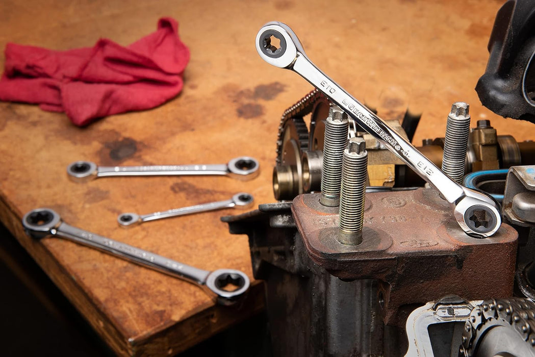 GEARWRENCH 4 Piece Double Box Ratcheting E-Torx Wrench Set - 9224D