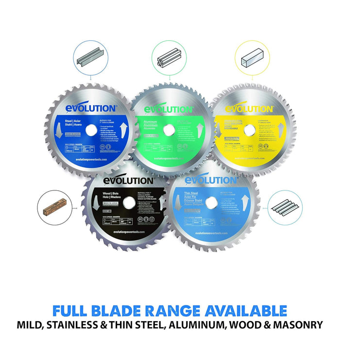 Evolution Power Tools 180BLADEST Steel Cutting Saw Blade, 7-Inch x 36-Tooth, Silver