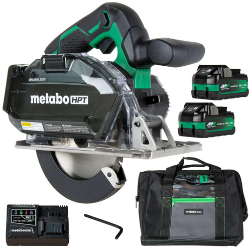 Metabo HPT 18V MultiVolt Cordless Circular Saw Kit | 5-3/8-Inch Metal Cutting Saw | Lifetime Tool Warranty | CD1805DB