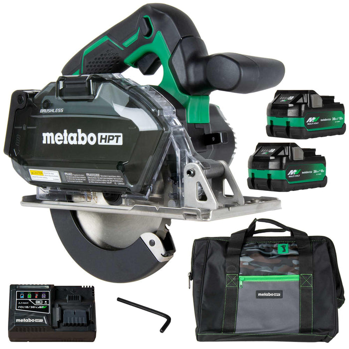 Metabo HPT 18V MultiVolt Cordless Circular Saw Kit | 5-3/8-Inch Metal Cutting Saw | Lifetime Tool Warranty | CD1805DB