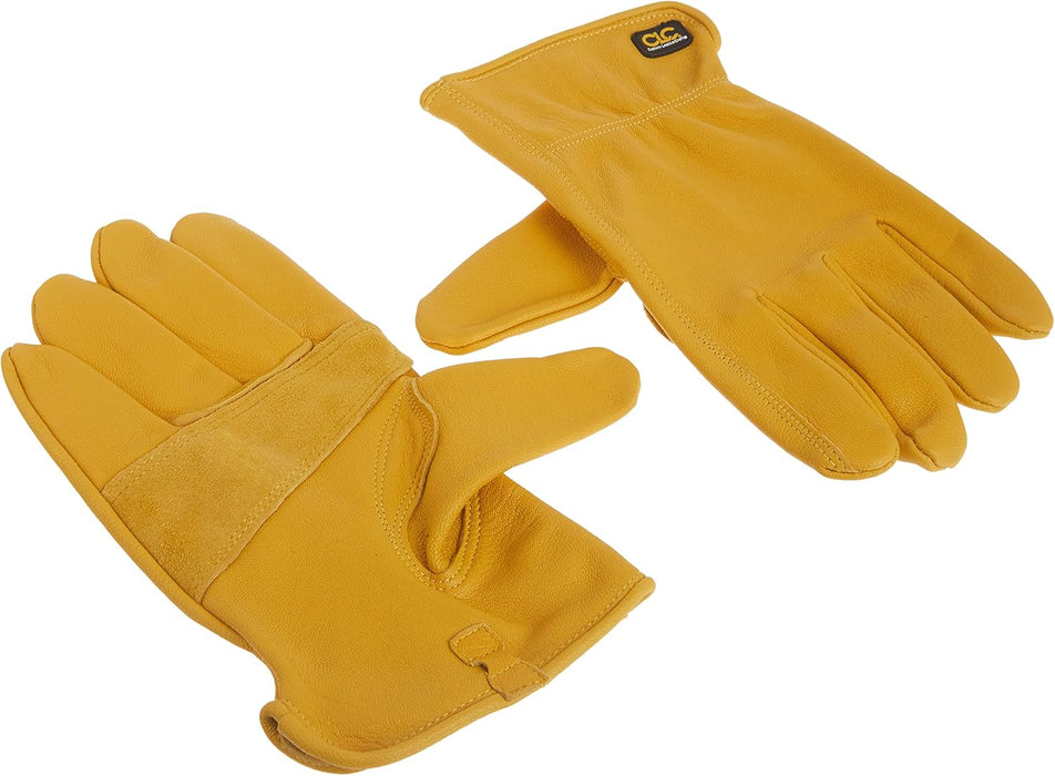 Custom Leathercraft 2060L Top Grain Goatskin Work Gloves, Large, Gold (Pack of 1)