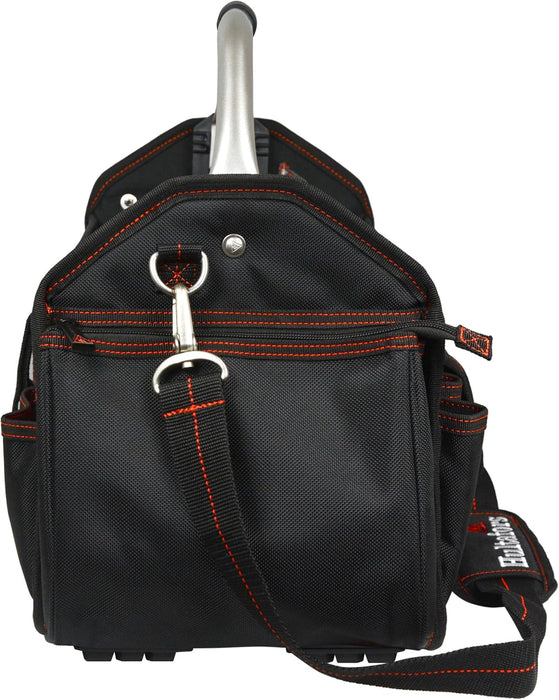 Hultafors HT5597 Work Gear Open-Top Tool Carrier, 35 Pockets, Heavy Duty Ballistic Polyester Tool Bag, Durable Base Pad Feet, Collapsible Bar Injected Mold Handle, Tape Strap, Measuring Tape Clip