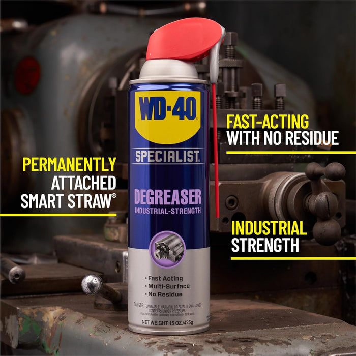 WD-40 300280 Specialist Degreaser, Industrial-Strength, 15 oz (Pack of 6)