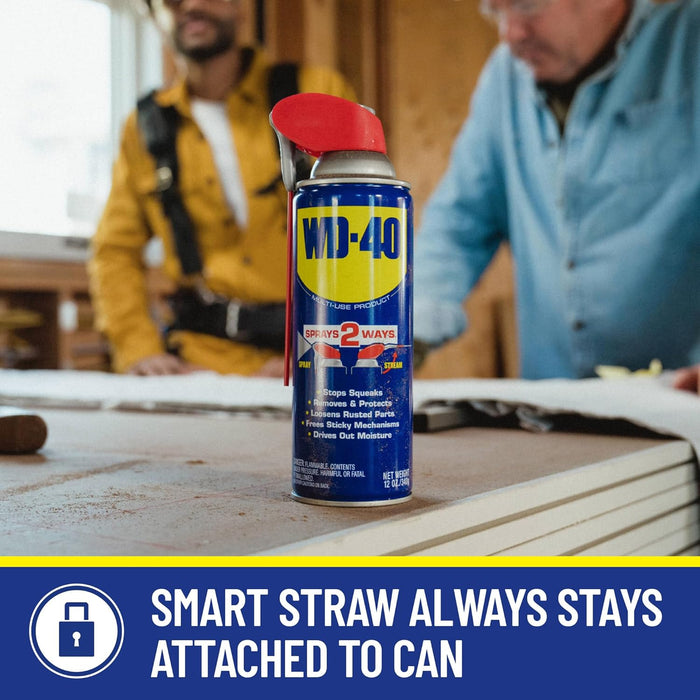 WD-40 490027 Multi-Use Product with Smart Straw, Sprays 2 Ways, 8 oz (Pack of 6)