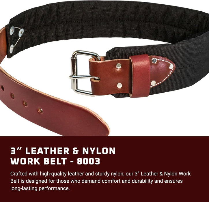 Occidental Leather (8003-XL) 3-Inch Thick Leather & Nylon Tool Belt - X-Large